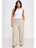 Smocked Waist Wide Leg Pant