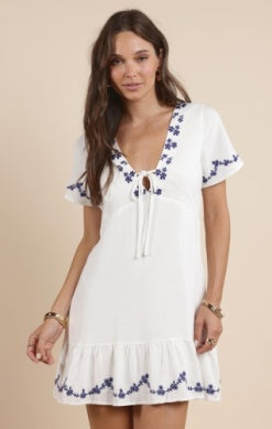 Timeless Embroidered Mini Dress