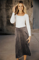 Velvet Cord Skirt