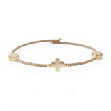 Faithful Cross Bangle-Mocha