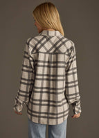 Gray & Charcoal Plaid Button Up