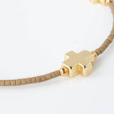 Faithful Cross Bangle-Mocha