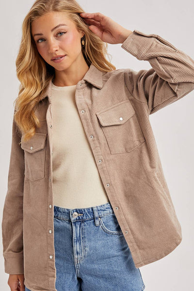 Corduroy Button Down Shacket