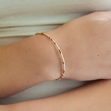 Confetti Beaded Bangle-Champagne