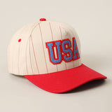 USA Gingham Letter Patch Trucker Hat