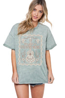 Raised On Country Music Mineral Washed Tee