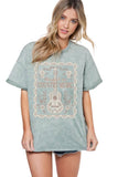 Raised On Country Music Mineral Washed Tee