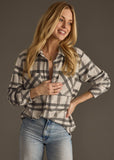 Gray & Charcoal Plaid Button Up