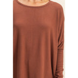 Relaxed Fit Dolman Long Sleeve Top
