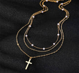 STAINLESS STEEL CROSS NECKLACE