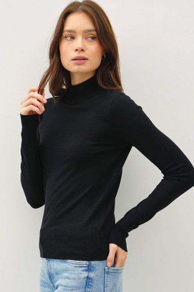 BASIC MOCK NECK SWEATER