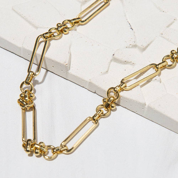 Gilded Gold Necklace-18" Toggle Chain