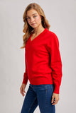 Ribbed V-Neck Sweater