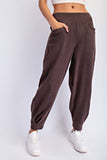 RIB BRUSH COCOON PANT