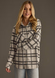 Gray & Charcoal Plaid Button Up