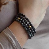 Gemstone Bracelet-Charcoal Jasper