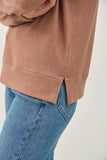 BUTTERY  HACCI BRUSHED PULLOVER KNIT TOP