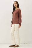 HORIZONTAL RIBBED LONG SWEATER