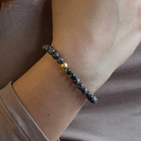 Gemstone Bracelet-Charcoal Jasper