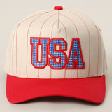 USA Gingham Letter Patch Trucker Hat