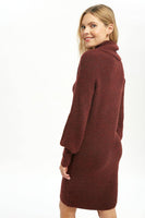 Sweater Dress: Burgundy