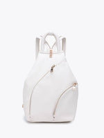 Maura Diagonal Zipper Backpack