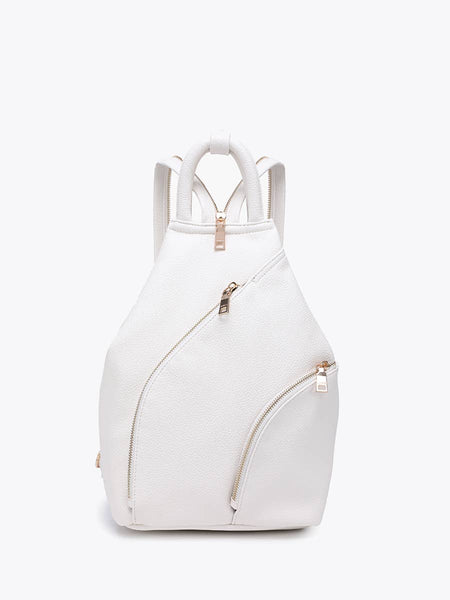 Maura Diagonal Zipper Backpack