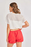 Ridge Elastic Hem Top