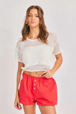 Ridge Elastic Hem Top