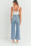 Patch Pocket Wide Leg Denim