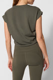 Serene Ruched Side Sleeveless Sweatshirt