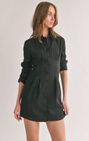 Light A Fire Corset Shirt Dress