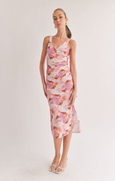 Intangible Ruched Midi Dress