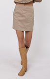 Kisses Faux Suede Mini Skirt