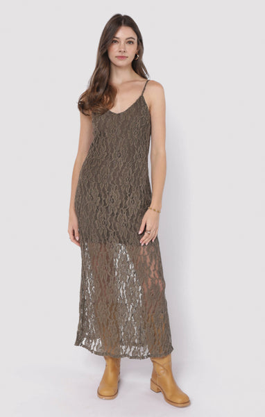 Low Lights Lace Midi Dress