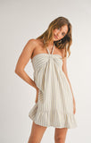 White Sand Braided Tie Halter Dress