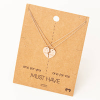 Broken Heart Best Friends Charm Necklace