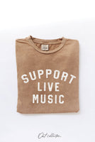 SUPPORT LIVE MUSIC Mineral Graphic Top: TOAST