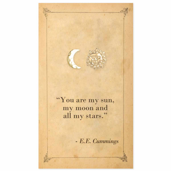 ZAD - Literary Quotes Celestial Post Earrings