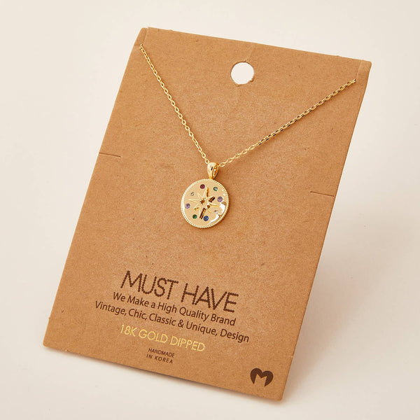 North Star Coin Pendant Necklace