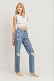 Ribcage Long Length Straight Denim