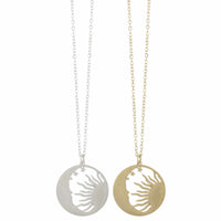ZAD - Moon Sun Round Celestial Necklace